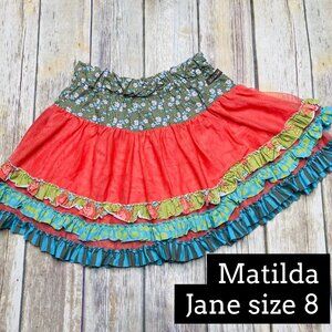 Matilda Jane mutli tiered ruffle skirt size 8